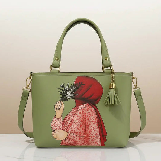 Hijab Girl Printed Handbag