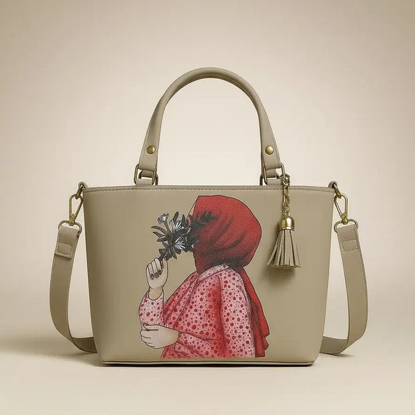Hijab Girl Printed Handbag